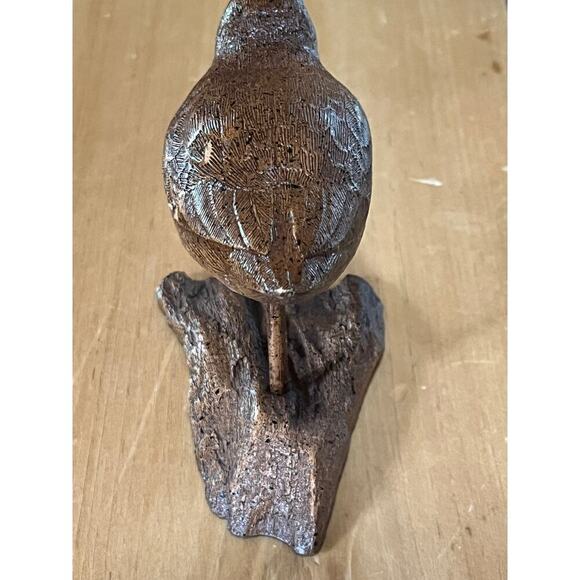 Wood Carved Brown Bird Figurine. Beach. Birds. Home Decor. - Picture 5 of 10